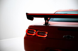 Carbon Heck Spoiler Heckflügel Standfuß Innen + LED für Chevrolet Camaro SS Mk6 Facelift