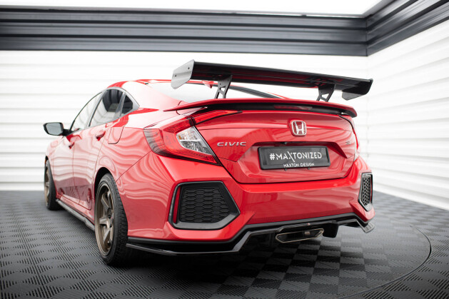 Carbon Heck Spoiler Heckflügel Standfuß Innen für Honda Civic SI Mk10