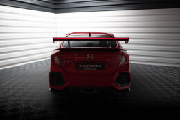 Carbon Heck Spoiler Heckflügel Standfuß Innen + LED passend für Honda Civic SI Mk10