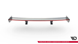 Carbon Heck Spoiler Heckflügel Standfuß Innen + LED passend für Honda Civic SI Mk10