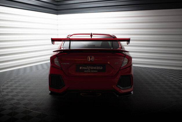 Carbon Heck Spoiler Heckflügel mit Schwan Halterung + LED passend für Honda Civic SI Mk10