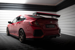 Carbon Heck Spoiler Heckflügel mit Schwan Halterung + LED für Honda Civic SI Mk10