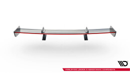 Carbon Heck Spoiler Heckflügel mit Schwan Halterung + LED passend für Honda Civic SI Mk10