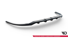 Mittlerer Cup Diffusor Heck Ansatz DTM Look passend für Audi A3 Limousine 8Y schwarz Hochglanz
