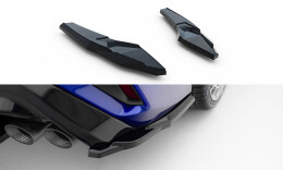 Heck Ansatz Flaps Diffusor V.3 passend für Audi S3 Limousine 8Y Facelift schwarz Hochglanz