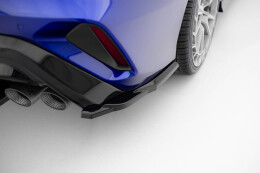Heck Ansatz Flaps Diffusor V.3 passend für Audi S3 Limousine 8Y Facelift schwarz Hochglanz