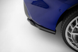 Heck Ansatz Flaps Diffusor V.3 passend für Audi S3 Limousine 8Y Facelift schwarz Hochglanz