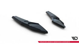 Heck Ansatz Flaps Diffusor V.3 passend für Audi S3 Limousine 8Y Facelift schwarz Hochglanz