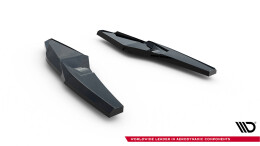 Heck Ansatz Flaps Diffusor V.3 passend für Audi S3 Limousine 8Y Facelift schwarz Hochglanz