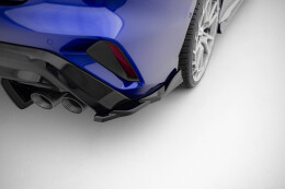Heck Ansatz Flaps Diffusor V.4 passend für Audi S3 Limousine 8Y Facelift schwarz Hochglanz