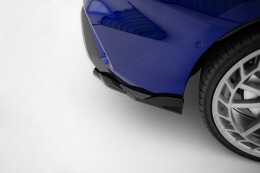 Heck Ansatz Flaps Diffusor V.4 passend für Audi S3 Limousine 8Y Facelift schwarz Hochglanz