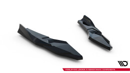 Heck Ansatz Flaps Diffusor V.4 passend für Audi S3 Limousine 8Y Facelift schwarz Hochglanz