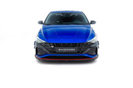 Cup Spoilerlippe Front Ansatz V.1 passend für Hyundai Elantra N Mk7 schwarz Hochglanz