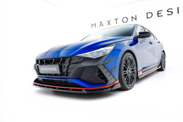 Cup Spoilerlippe Front Ansatz V.2 passend für Hyundai Elantra N Mk7 schwarz Hochglanz