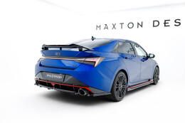 Heck Ansatz Flaps Diffusor passend für Hyundai Elantra N Mk7 schwarz Hochglanz