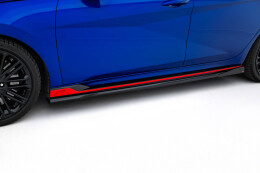 Seitenschweller Ansatz Cup Leisten passend für Hyundai Elantra N Mk7 schwarz Hochglanz