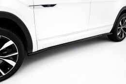 Seitenschweller Ansatz Cup Leisten passend für VW Atlas R-Line Mk1 Facelift 2 schwarz Hochglanz