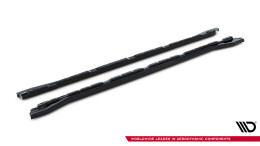 Seitenschweller Ansatz Cup Leisten passend für VW Atlas R-Line Mk1 Facelift 2 schwarz Hochglanz