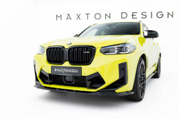 Cup Spoilerlippe Front Ansatz passend für BMW X4M F98 Facelift schwarz Hochglanz