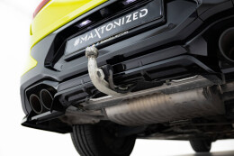 Mittlerer Cup Diffusor Heck Ansatz DTM Look passend für BMW X4M F98 Facelift schwarz Hochglanz