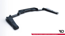 Mittlerer Cup Diffusor Heck Ansatz DTM Look passend für BMW X4M F98 Facelift schwarz Hochglanz