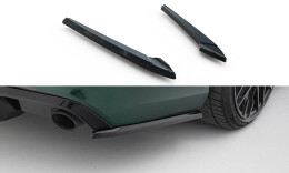 Heck Ansatz Flaps Diffusor V.3 passend für Audi A6 S-line Avant C7 schwarz Hochglanz