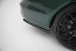 Heck Ansatz Flaps Diffusor V.3 passend für Audi A6 S-line Avant C7 schwarz Hochglanz