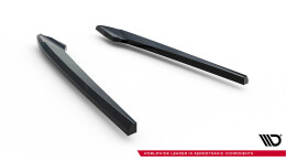 Heck Ansatz Flaps Diffusor V.3 passend für Audi A6 S-line Avant C7 schwarz Hochglanz