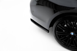 Heck Ansatz Flaps Diffusor passend für BMW M550i Limousine G30 schwarz Hochglanz