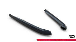 Heck Ansatz Flaps Diffusor passend für BMW M550i Limousine G30 schwarz Hochglanz