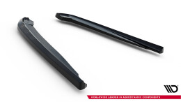 Heck Ansatz Flaps Diffusor passend für BMW M550i Limousine G30 schwarz Hochglanz