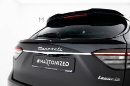 Unterer Heck Spoiler Aufsatz Abrisskante für Maserati Levante GT Mk1 Facelift schwarz Hochglanz