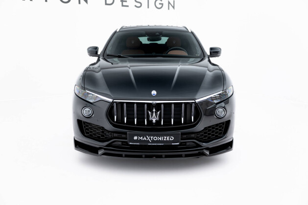 Cup Spoilerlippe Front Ansatz passend für Maserati Levante GT Mk1 Facelift schwarz Hochglanz