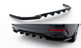 Mittlerer Cup Diffusor Heck Ansatz DTM Look passend für Maserati Levante GT Mk1 Facelift schwarz Hochglanz