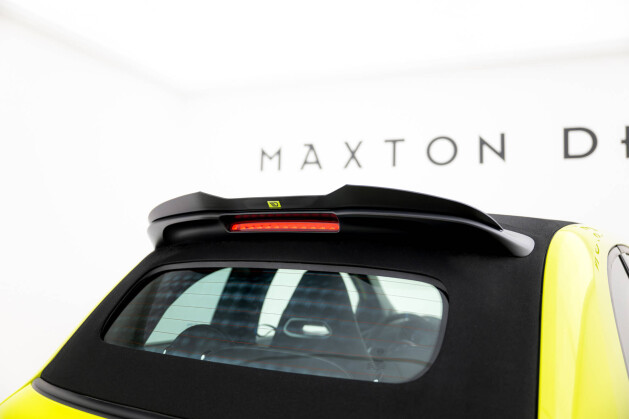 Heck Spoiler Aufsatz Abrisskante passend für Abarth 500e schwarz Hochglanz
