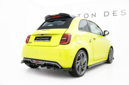 Heck Spoiler Aufsatz Abrisskante passend für Abarth 500e schwarz Hochglanz