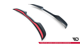 Heck Spoiler Aufsatz Abrisskante passend für Abarth 500e schwarz Hochglanz