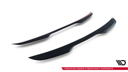 Heck Spoiler Aufsatz Abrisskante passend für Abarth 500e schwarz Hochglanz