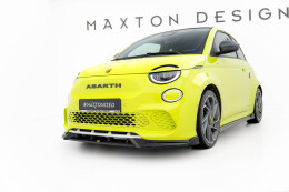Cup Spoilerlippe Front Ansatz passend für Abarth 500e schwarz Hochglanz