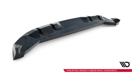 Mittlerer Cup Diffusor Heck Ansatz DTM Look für Abarth 500e schwarz Hochglanz