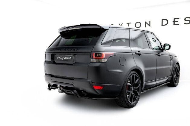Mittlerer Cup Diffusor Heck Ansatz DTM Look passend für Land Rover Range Rover Sport Mk2 schwarz Hochglanz