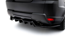 Mittlerer Cup Diffusor Heck Ansatz DTM Look passend für Land Rover Range Rover Sport Mk2 schwarz Hochglanz
