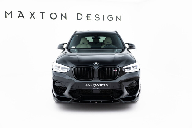 Cup Spoilerlippe Front Ansatz passend für BMW X3 M F97 schwarz Hochglanz