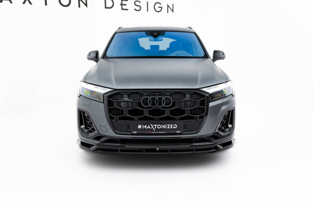 Cup Spoilerlippe Front Ansatz passend für Audi Q7 S-Line / SQ7 Mk2 Facelift 2 schwarz Hochglanz