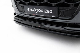 Cup Spoilerlippe Front Ansatz passend für Audi Q7 S-Line / SQ7 Mk2 Facelift 2 schwarz Hochglanz