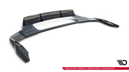 Mittlerer Cup Diffusor Heck Ansatz DTM Look passend für Audi Q7 S-Line Mk2 Facelift 2 schwarz Hochglanz