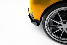 Street Pro Heckschürze Heck Ansatz Diffusor + Flaps passend für BMW 1er M-Paket F70 SCHWARZ-ROT
