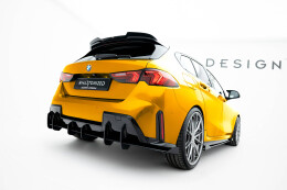 Street Pro Heckschürze Heck Ansatz Diffusor + Flaps passend für BMW 1er M-Paket F70 SCHWARZ-ROT