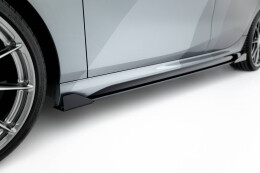 Street Pro Seitenschweller Ansatz Cup Leisten passend für BMW 1er M-Paket F70 SCHWARZ+ HOCHGLANZ FLAPS