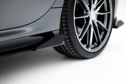 Street Pro Seitenschweller Ansatz Cup Leisten passend für BMW 1er M-Paket F70 SCHWARZ+ HOCHGLANZ FLAPS